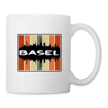 Basel Schweiz Skyline Silhouette Travel Souven - Tasse - Weiß - Rechts