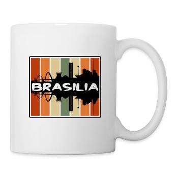 Brasilia Brazil Skyline Silhouette Travel Souvenir - Mug - white - Right