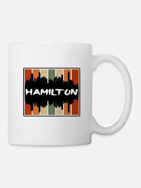 Hamilton Canada Skyline Silhouette Travel Souvenir - Mug - white