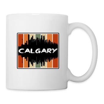 Calgary Canada Skyline Silhouette Travel Souvenir - Mug - white - Right