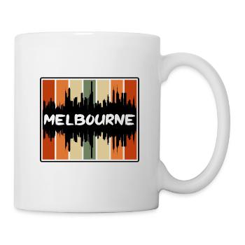 Melbourne Australie Skyline Silhouette Souv de voyage - Mug blanc - blanc - Droite
