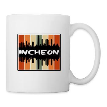 Incheon Corée du Sud Skyline Silhouette Travel Souv - Mug blanc - blanc - Droite