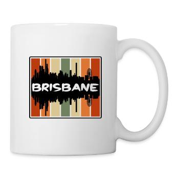 Brisbane Australia Skyline Silhouette Travel Souve - Mug - white - Right