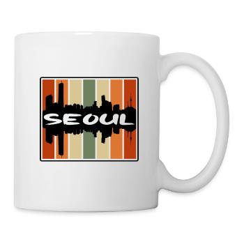 Seoul Südkorea Skyline Silhouette Travel Souven - Tasse - Weiß - Rechts