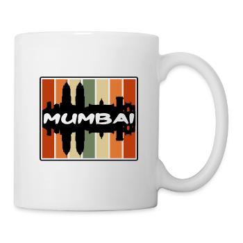 Mumbai India Skyline Silhouette Travel Souvenir - Mug - white - Right