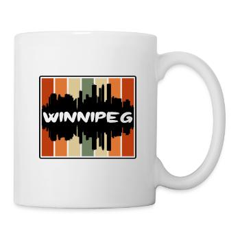 Winnipeg Canada Skyline Silhouette Souvenir de voyage - Mug blanc - blanc - Droite