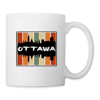 Ottawa Canada Skyline Silhouette Souvenir de voyage - Mug blanc - blanc - Droite