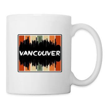Vancouver Canada Skyline Silhouette Travel Souveni - Mug blanc - blanc - Droite