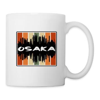 Osaka Japan Skyline Silhouette Reise Souvenir - Tasse - Weiß - Rechts