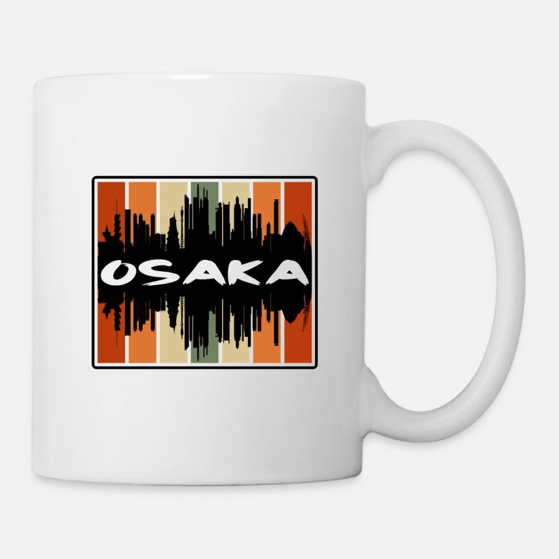 Osaka Japan Skyline Silhouette Reise Souvenir - Tasse - Weiß