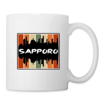 Sapporo Japan Skyline Silhouette Reise Souvenir - Tasse - Weiß - Rechts