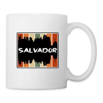 Salvador Brazil Skyline Silhouette Travel Souvenir - Mug - white - Right