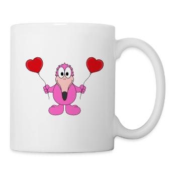 FLAMINGO - LUFTBALLONS - LIEBE - LOVE - TIER - Tasse - Weiß - Rechts