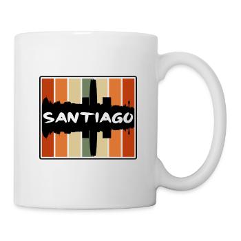 Santiago Chile Skyline Silhouette Reise Souvenir - Tasse - Weiß - Rechts
