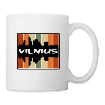 Vilnius Lithuania Skyline Silhouette Travel Souven - Mug - white - Right