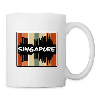 Singapour Singapour Skyline Silhouette Souv de voyage - Mug blanc - blanc - Droite