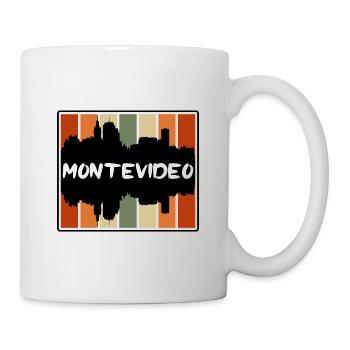 Montevideo Uruguay Skyline Silhouette Reisen Souve - Tasse - Weiß - Rechts