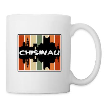 Chisinau Moldawien Skyline Silhouette Reise Souveni - Tasse - Weiß - Rechts