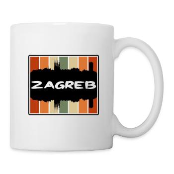 Zagreb Croatie Skyline Silhouette Souvenir de voyage - Mug blanc - blanc - Droite