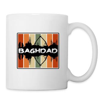 Baghdad Iraq Skyline Silhouette Travel Souvenir - Mug - white - Right