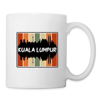 Kuala Lumpur Malaysia Skyline Silhouette Travel So - Mug - white - Right