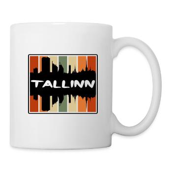 Tallinn Estonie Skyline Silhouette Souvenir de voyage - Mug blanc - blanc - Droite