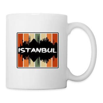 Istanbul Turkey Skyline Silhouette Travel Souvenir - Mug - white - Right