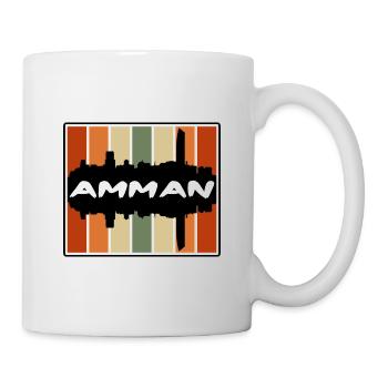 Amman Jordan Skyline Silhouette Souvenir de voyage - Mug blanc - blanc - Droite