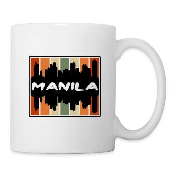 Manila Philippines Skyline Silhouette Travel Souve - Mug - white - Right