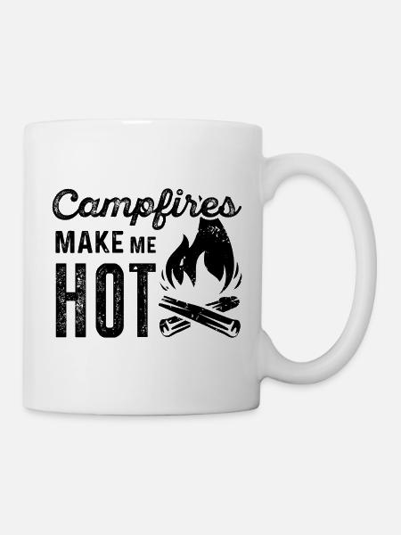 Lagerfeuer machen mich heiß - Tasse - Weiß