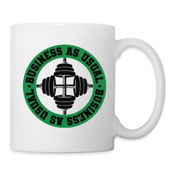 Business As Usual - Gym Motivation - Tasse - Weiß - Rechts