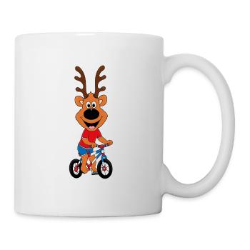 REH - FAHRRAD - RAD - TIER - KIND - BABY - Tasse - Weiß - Rechts