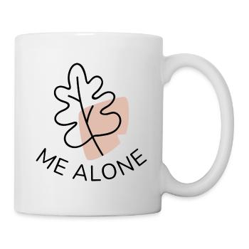 Feuille-moi seul - Mug blanc - blanc - Droite
