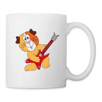 MEERSCHWEINCHEN - GITARRE - MUSIK - LIEBE - TIER - Tasse - Weiß - Rechts