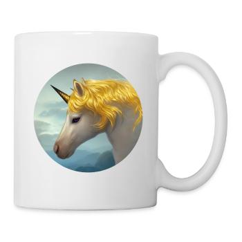 Licorne dorée enchantée - Mug blanc - blanc - Droite
