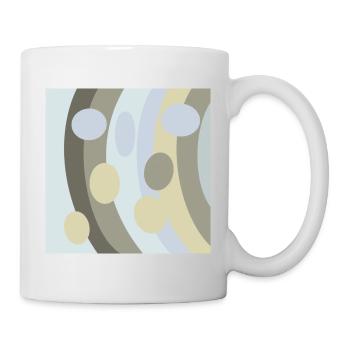 Zeitlos elegantes Retro Boho Muster abstrakt - Tasse - Weiß - Rechts
