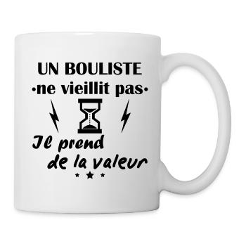Bouliste ne vieillit pas,idée cadeau anniversaire - Mug blanc - blanc - Droite