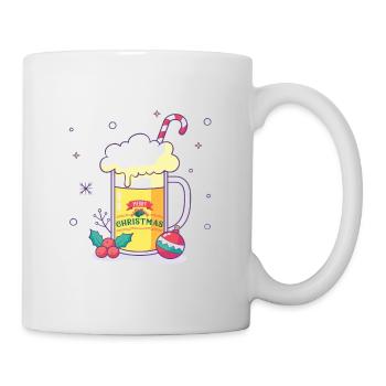 Weihnachtliches Bier - Tasse - Weiß - Rechts
