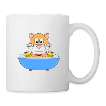 HAMSTER - BADEWANNE - BADEN - TIER - TIERISCH - Tasse - Weiß - Rechts