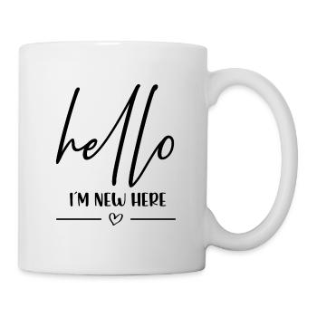 Bonjour dans le nouveau ici - Mug blanc - blanc - Droite
