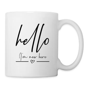 Bonjour dans le nouveau ici - Mug blanc - blanc - Droite