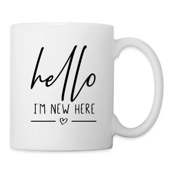 Bonjour dans le nouveau ici - Mug blanc - blanc - Droite