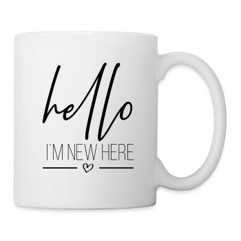 Bonjour dans le nouveau ici - Mug blanc - blanc - Droite