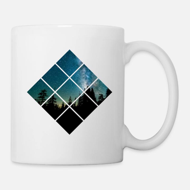 Nuit en forêt - Mug blanc - blanc