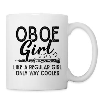 Oboe Oboist Girls Orchestra Musician - Mug - white - Right