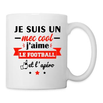Mec cool football, idée cadeau footballeur - Mug blanc - blanc - Droite