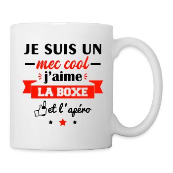 Mec cool boxe, idée cadeau boxeur anniversaire - Mug blanc - blanc - Droite
