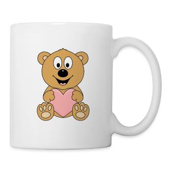 TEDDY - BÄR - TEDDYBÄR - LIEBE - HERZ - VERLIEBT - Tasse - Weiß - Rechts
