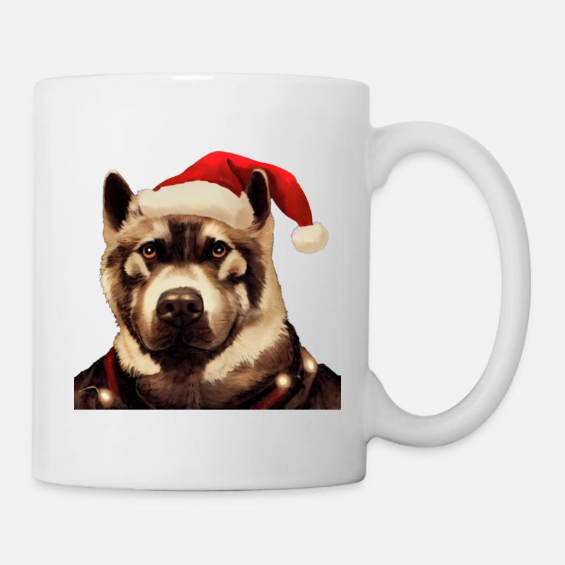 Noël américain Akita - Mug blanc - blanc