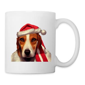American Foxhound Weihnachten - Tasse - Weiß - Rechts